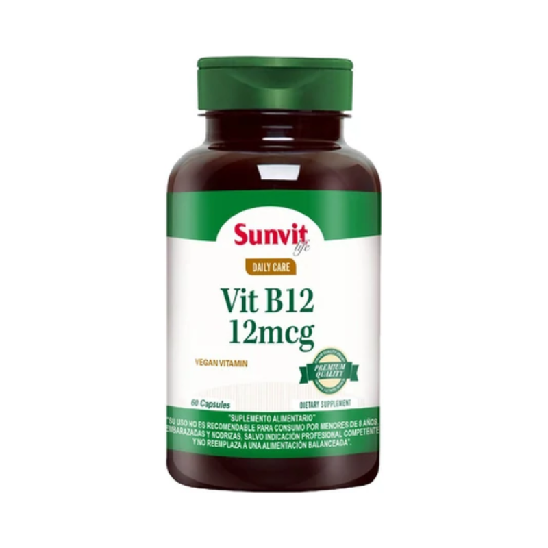 Vitamina B12 12 Mcg 60 Capsulas Sunvit