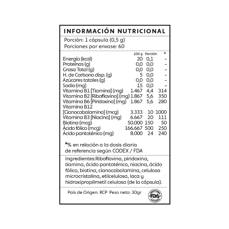 B-complex 60 Capsulas Mind Nutrition