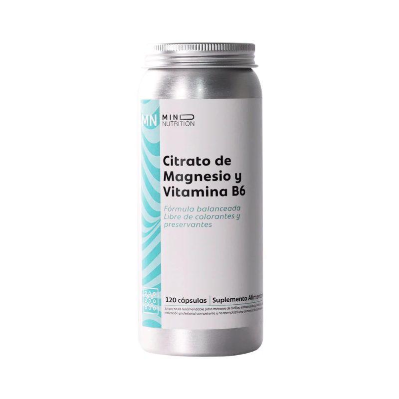 Citrato De Magnesio+ Vitamina B6 60 Capsulas Mind Nutrition
