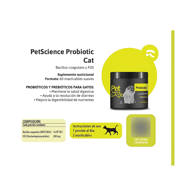 Probiotic Cat 60 Masticables Petscience
