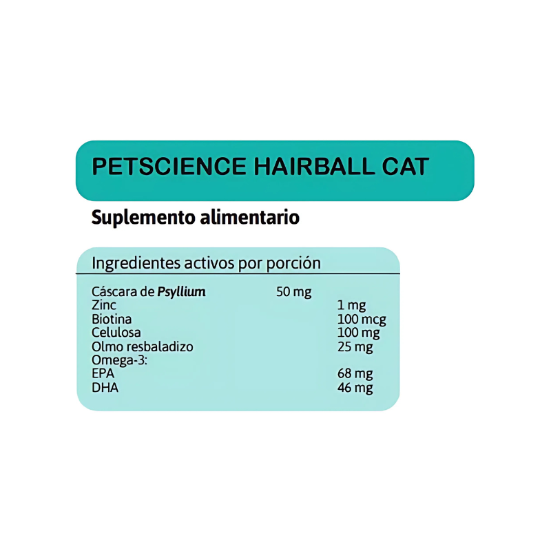 Hairball Cat 60 Masticables Petscience