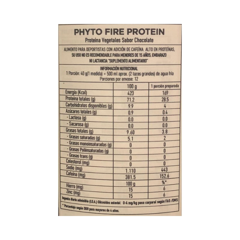Phyto Fire Protein Keto 500gr Prana On