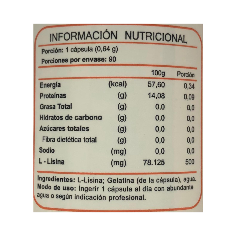 Lisina 90 Capsulas FNL