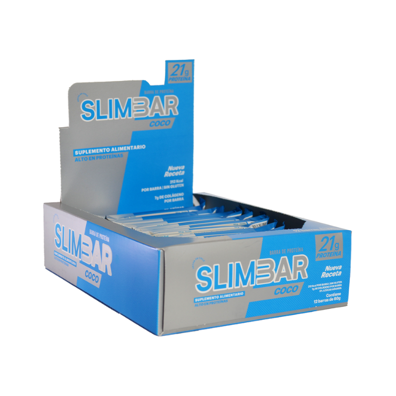 Barra de proteina Sabor Coco 20 gr. de proteina Slimbar