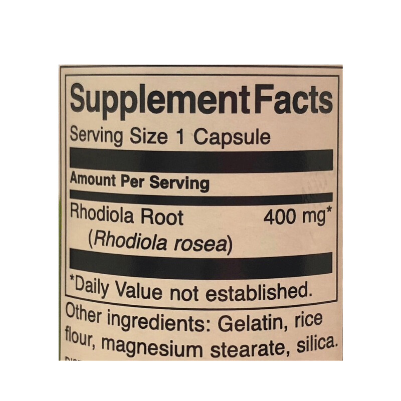 Rhodiola Rosea Root 400 Mg 100 Capsulas Swanson