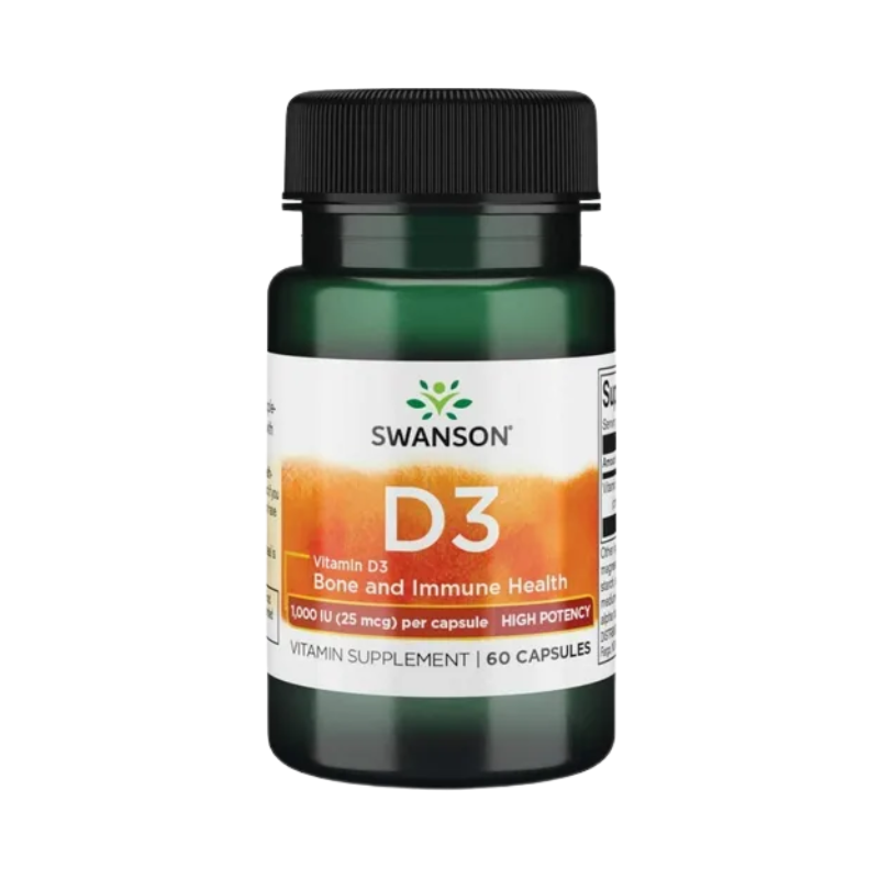 Vitamina D3 1000 UI 60 Capsulas Swanson