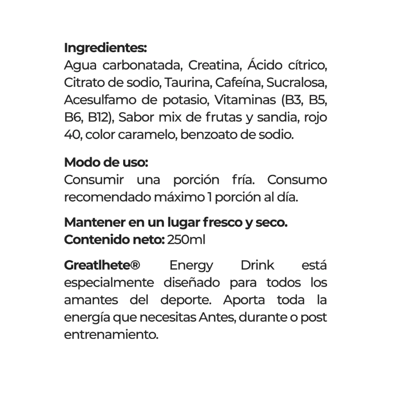 Pack 6 Energeticas Sandia Pump Infernal Greatlhete