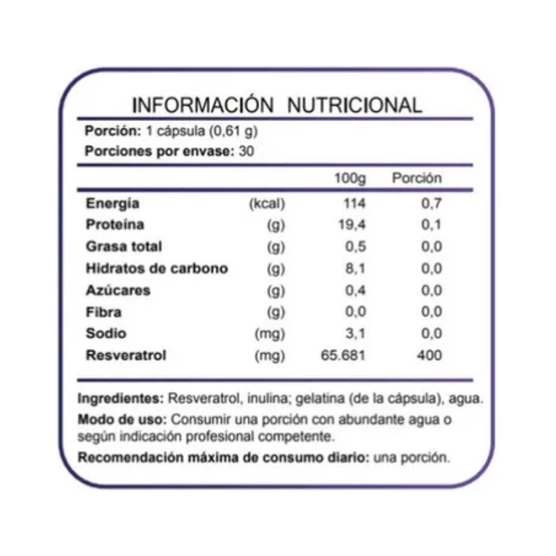 Resveratrol 30 Capsulas FNL