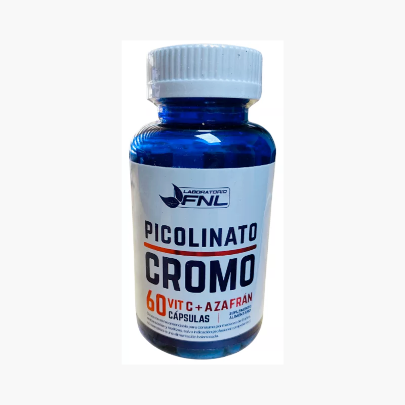 Picolinato de Cromo + Vit C + Azafran 60 Capsulas FNL