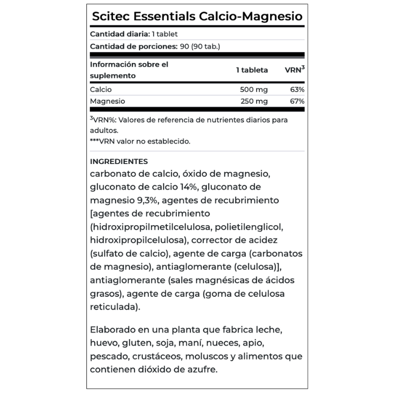 Calcio Magnesio 90 Tabletas Scitec Nutrition