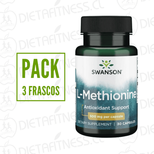 Metionina 30 Capsulas Pack 3 Frascos Swanson