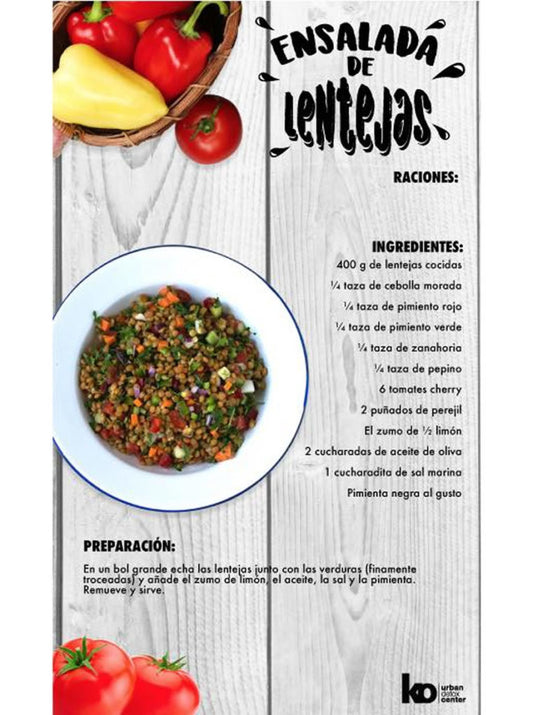 Receta ensalada de lentejas