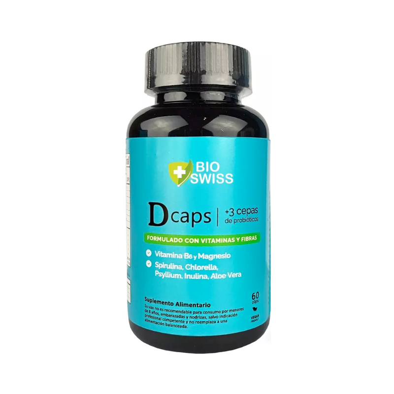 D Caps Detox 3 Cepas Probioticos 60 Capsulas Bio Swiss