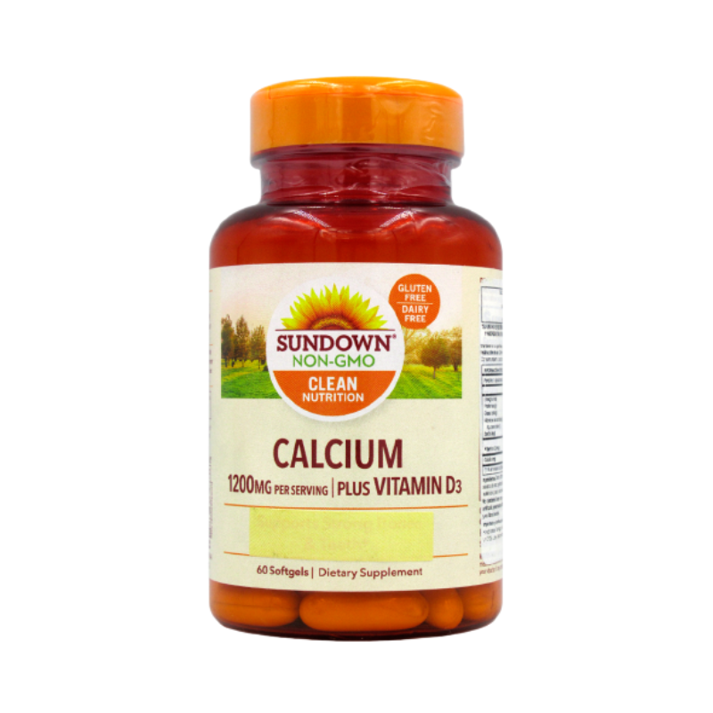 Calcio 1200 Mg + Vitamina D3 60 Softgels Sundown