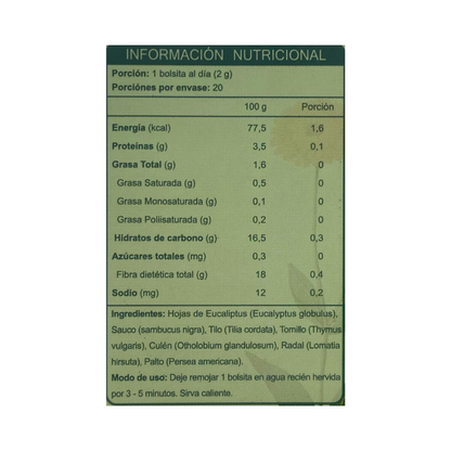 Herbal Te Infusion Pectoral 20 Infusiones FNL