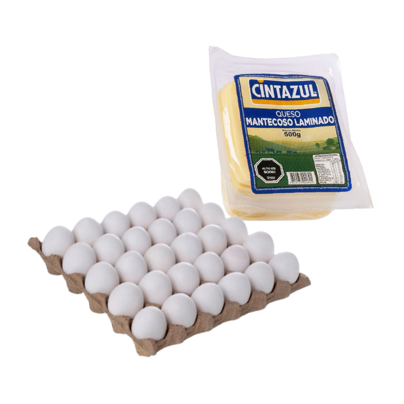 Pack Huevos Super Extra + Queso Mantecoso 500 GR Cintazul