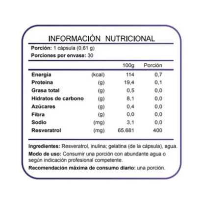 Resveratrol 30 Capsulas FNL