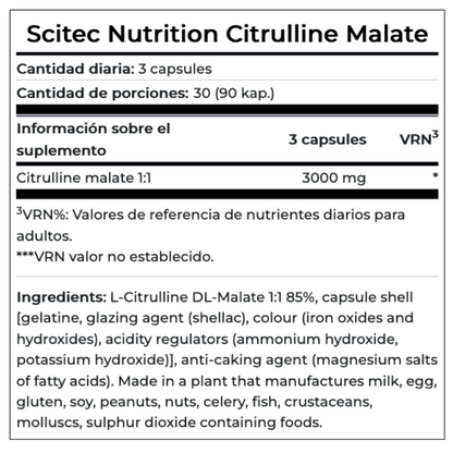 Citrulline Malato 90 Capsulas Scitec Nutrition
