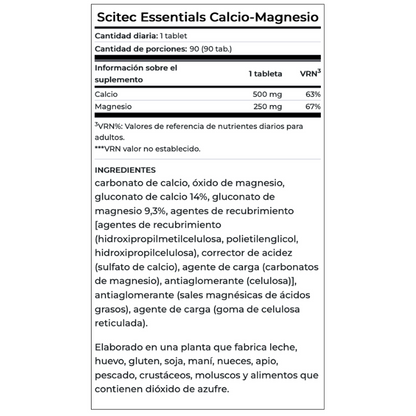 Calcio Magnesio 90 Tabletas Scitec Nutrition